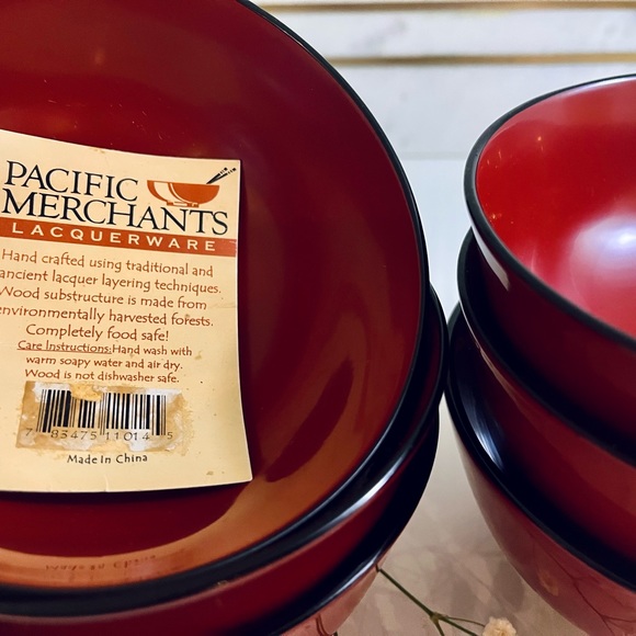 Pacific Merchants Lacquerware [6 Pc] - Picture 2 of 2